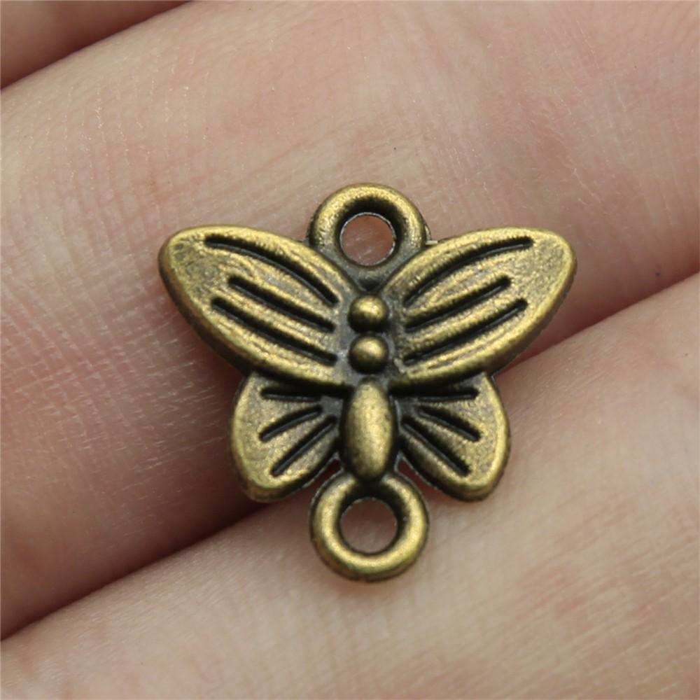 20pcs Connector Charms For Jewelry Making DIY Handmade Craft Necklace Bracelet Earring Making Vintage Antique Bronze Color