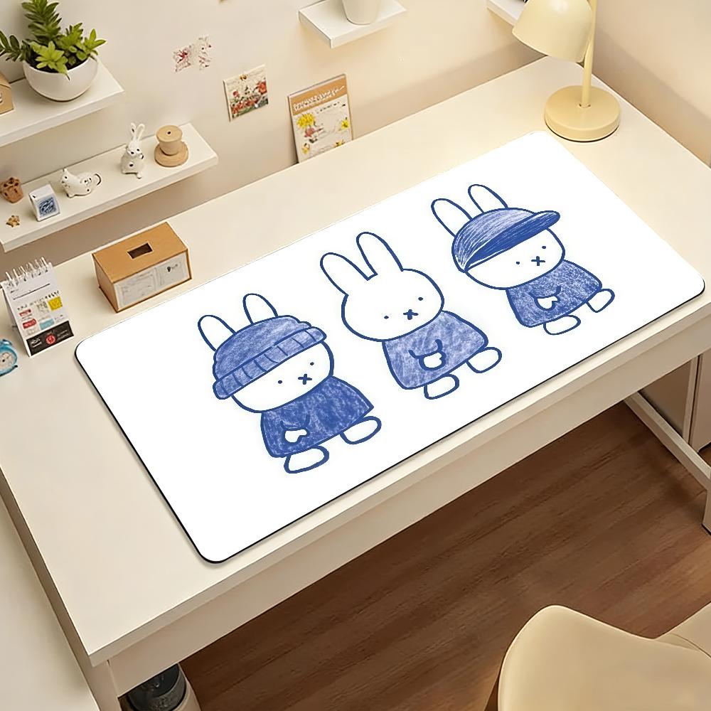 Cute Miffy Mouse Pad Computer Laptop Rubber Non-slip Mouse Mat Mousepad Gamers Decoracion Desk Mat