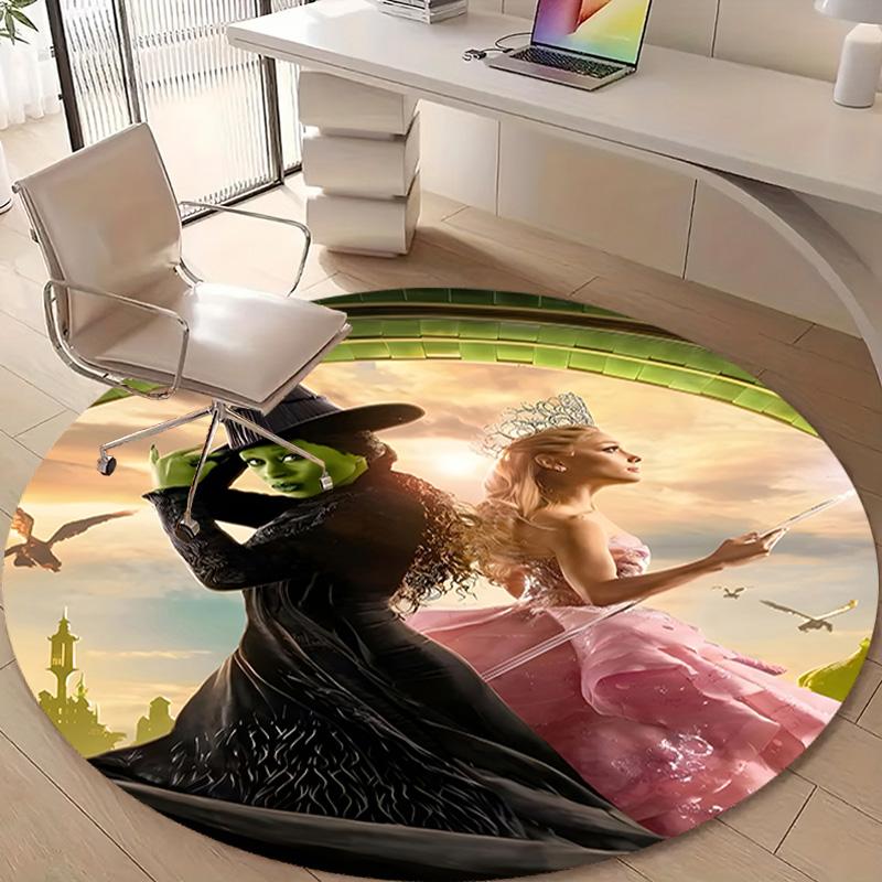 1pc The Wizard of Oz1 Design Printed Area Round Carpet for Bedroom Living Room Home Decor Rugs Mat Non Slip Mat Rug for Bedside