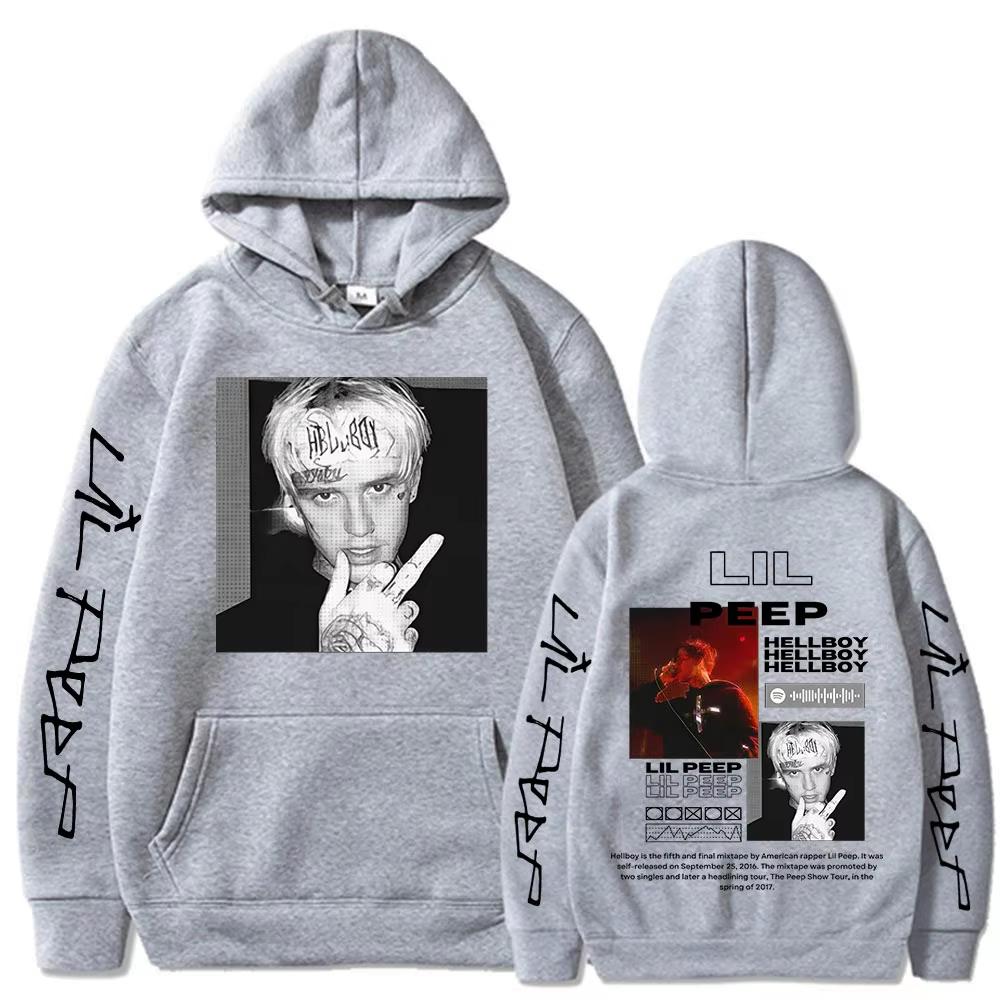 Rapper Lil Peep Mikiny Hellboy Crybaby Grafické Mikiny Pánské Dámské Oblečení Estetické Oversized Ležérní Svetry