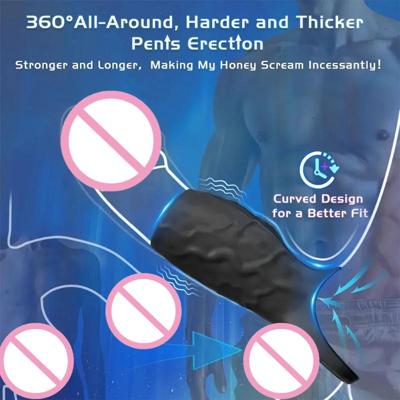 Vibrating Penis Sleeve & Cock Ring Set – Dual Stimulation for Men & Women, G-Spot Vibrator, Couple Sex Toy