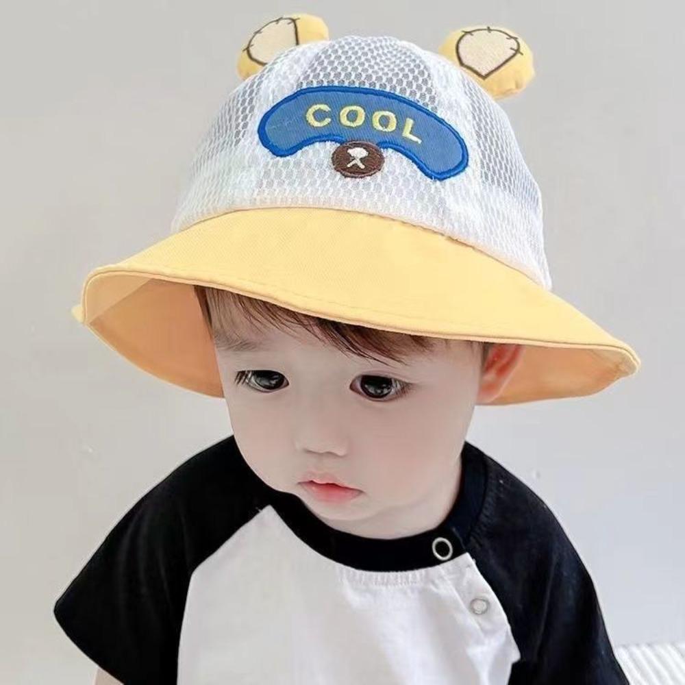 Breathable Kids Bucket Hat Summer Infant Fisherman Hat Outdoor Panama Hat  for Toddler