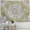 Runder Mandala-Wandteppich, Wandbehang, böhmischer Stil, schlicht, retro, geheimnisvoll, Polyester, bedruckt, Tischdecke, Schlafzimmer-Dekor