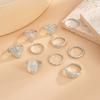 10 ks/sada Elegantní prsteny na prsty s nepravidelnou geometrií pro ženy Romantické svatební šperky Doplňky Zlatá Stříbrná barva Hip Hop Punk Nastavitelné sady prstenů na klouby