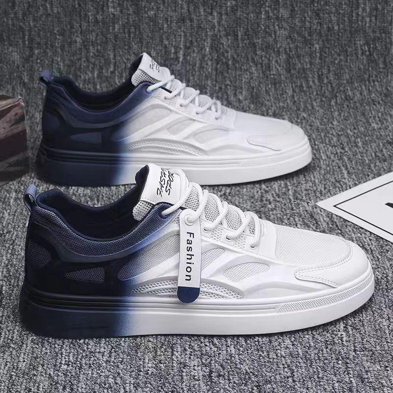 New Men's Summer Breathable Thin Mesh Casual White Board Shoes – Versatile Athletic Trendy Sneakers