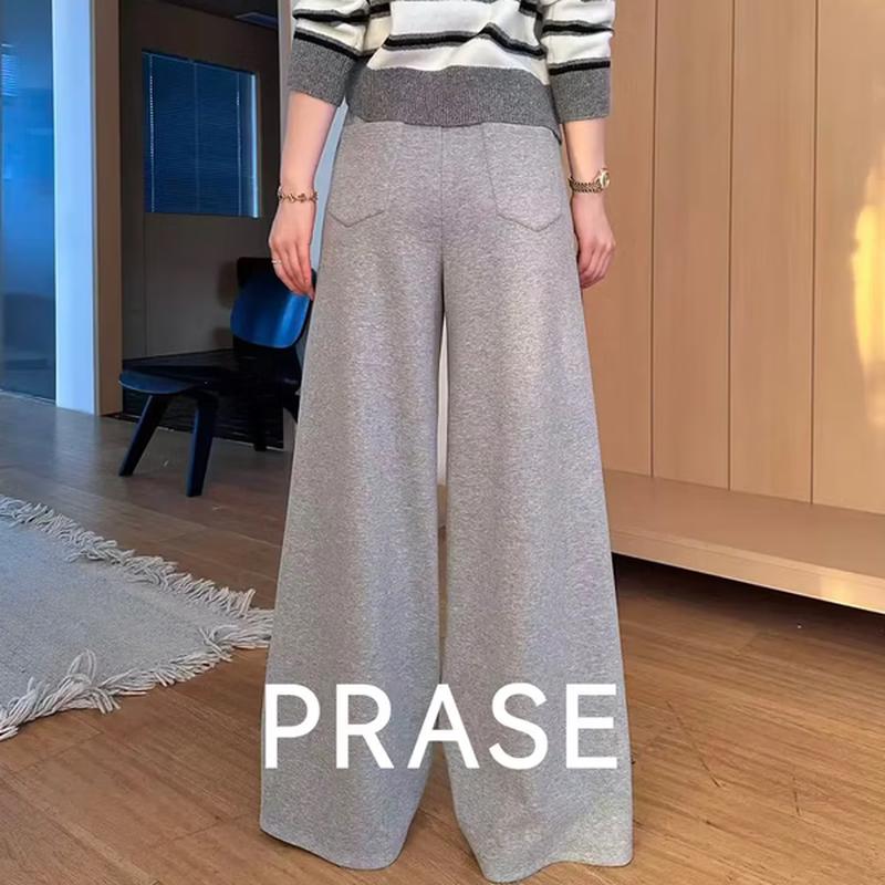 PRASE Women s High-Waist Slimming Straight-Leg Knit Pants XL
