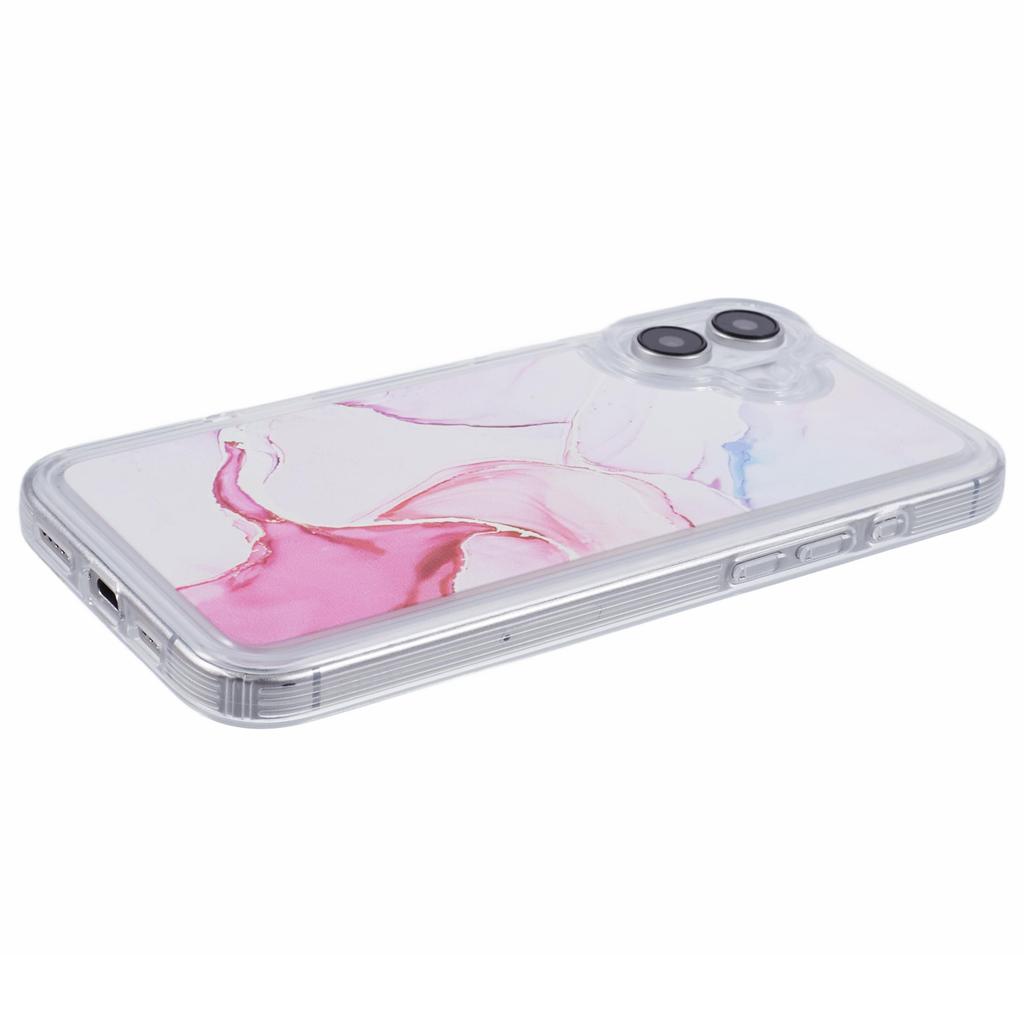 For iPhone 16 Case Marble Pattern Airbag Drop Protection TPU Phone Cover