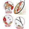 A44Z-1 PCS Mushroom Stained Window Wall Hanging Ornament 16X16cm Panel Decor For Home Gift For Nature Plant Mushroom Lovers