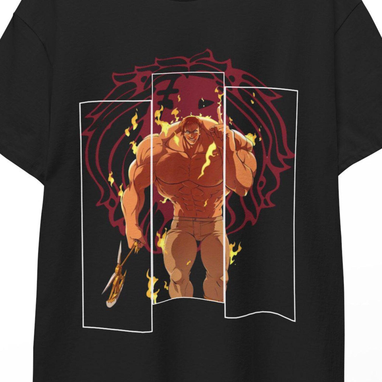 Escanor T-Shirt,The Seven Deadly Sins Escanor Meliodas Shirt,Meliodas Manga, Anime Tee, Top Unisex Anime Gift Tee Style,Nanatsu no Taizai XL