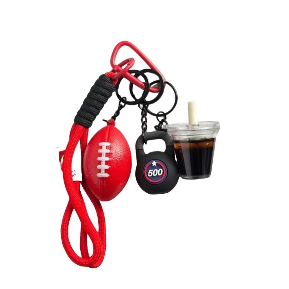 Dopamine Rugby Dumbbells Keyring Detachable Iced Americano Pendant Fitness Series Keychain Gifts