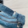 Double Layer Small Square Bag Denim Bag Women's Lightweight Shoulder Crossbody Bag