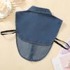 Blau gewaschener Denim-Spitzkragen für Damen, Fake-Kragen, professionelle, lässige und vielseitige Dekoration, Halbhemd-Kragen