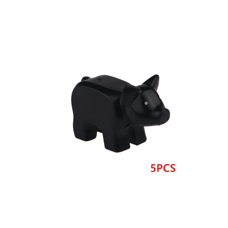 5 Stück/Set Tiere Niedliche Katze Schwein Schlange Figuren DIY Bausteine Spielzeug für Kinder Geschenke Spielzeug Buntes Tier 38801 13786 1410pb01