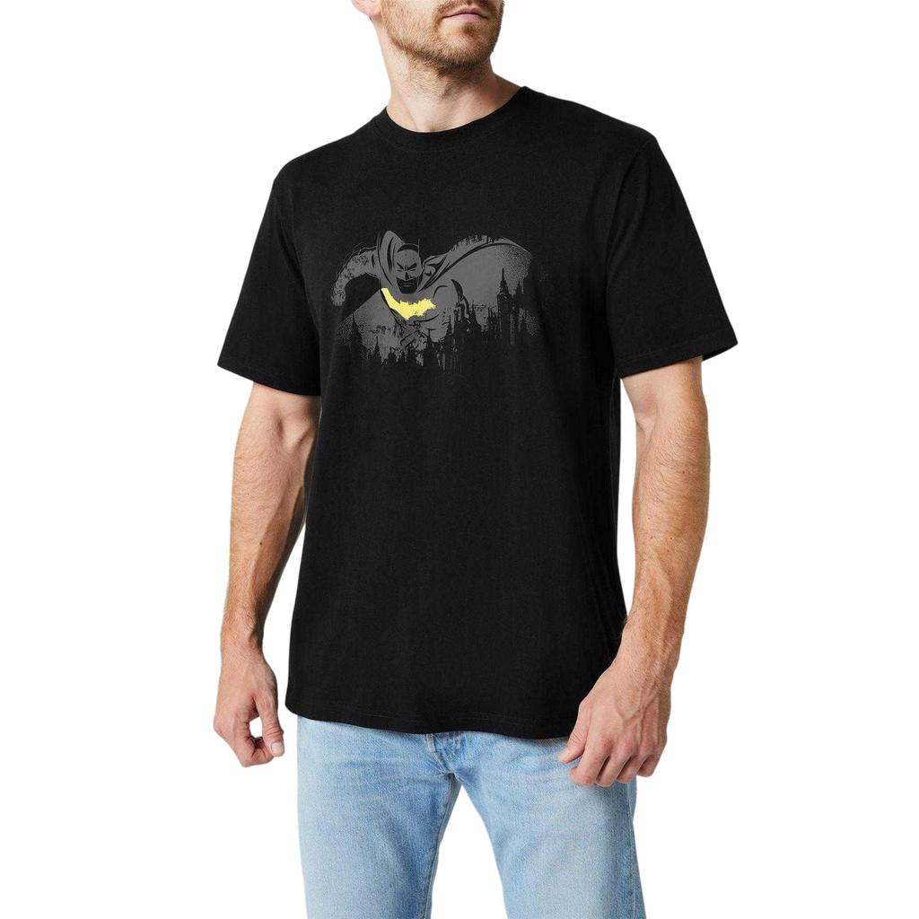 Batman Mens Cityscape Cotton T-Shirt