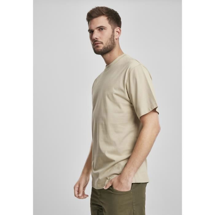 T-shirt - URBAN CLASSICS - Basic Tall - Crème - Manches courtes - Col arrondi