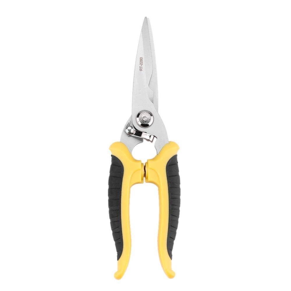 Stainless Steel Blades Garden Scissors Black and Yellow Wire Snips Durable Home Gardening Tool