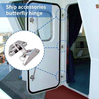 Marine Accessories Butterfly Hinges Ship Hardware Yacht Accessories 316 Stainless Steel Deck Folding Door Hinges Anti Corrosion