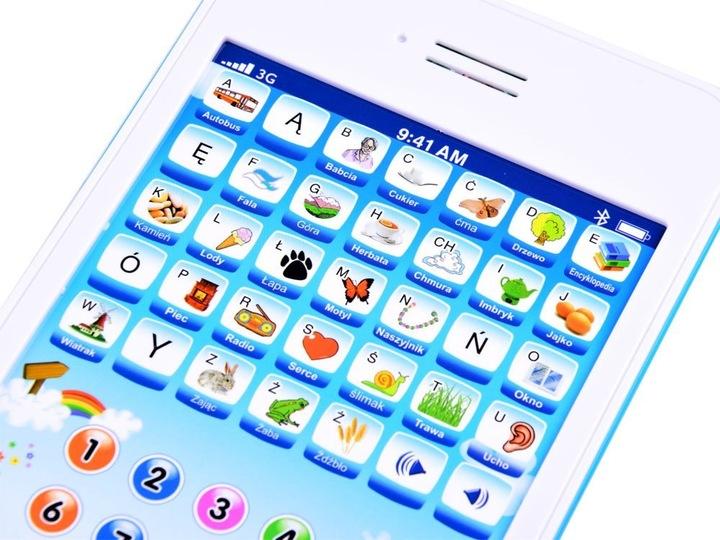 Interaktywny Tablet Edukacyjny Dla Dzieci J.polski Niebieski