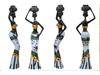 3-częściowy zestaw żywicznych lalek afrykańskich: Kreatywne Ozdoby do Dekoracji Domu