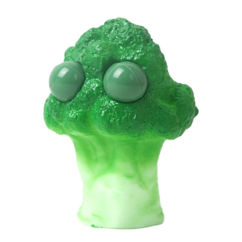 AntiStress Squeeze Toy with Eye Popping Design Sensory Squeezable Vegetable Toy for Child and Adult Tension Eliminating