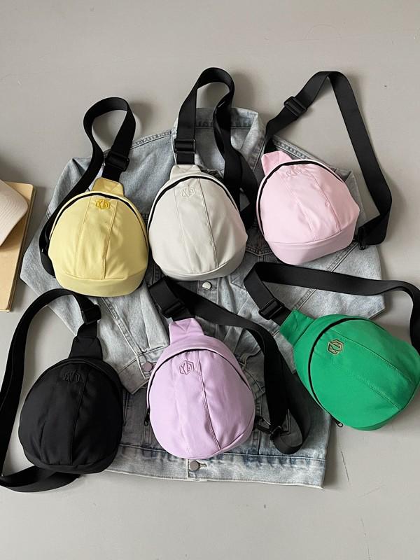 

Korean Oversized Minimalist Women s Nylon Crossbody Dumpling Bag with Wide Strap чёрный