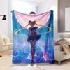 Anime S-Sailor-s M-Moon Flanelowy Koc Ciepły Miękki Halloween Boże Narodzenie Sofa Ciepły Przytulny Dekoracyjny Wystrój Prezent na Każdą Porę Roku