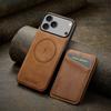 2 In 1 Detachable Magnetic Leather Wallet Card Holder Phone Case for iPhone Air 17 16 15 14 13 12 11 Pro Max for Magsafe Cover