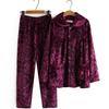 Women's Winter Warm Flannel Pajamas Set for Middle-Aged and Elderly - Cozy Granny Home Wear for Autumn and Winter