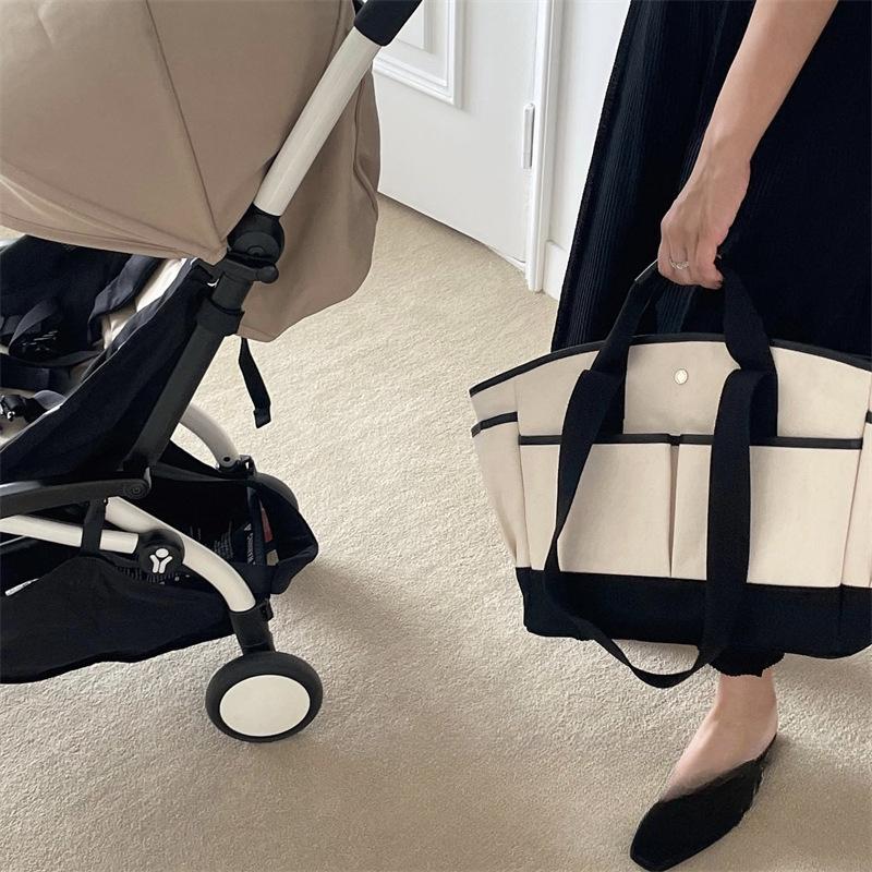 Large Capacity Casual Versatile Messenger Mother and Baby Bag Going Out Portable and Lightweight Canvas Bag