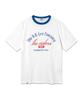 LEE Vintage Lettering Ringer Short Sleeve T-Shirt White