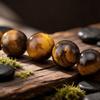 1String Amber Gold Brown Cat Eye Natural Stone Beads 4mm/6mm/8mm/10mm/12mm/14mm For Jewelry Making Bracelet Necklace Accessories