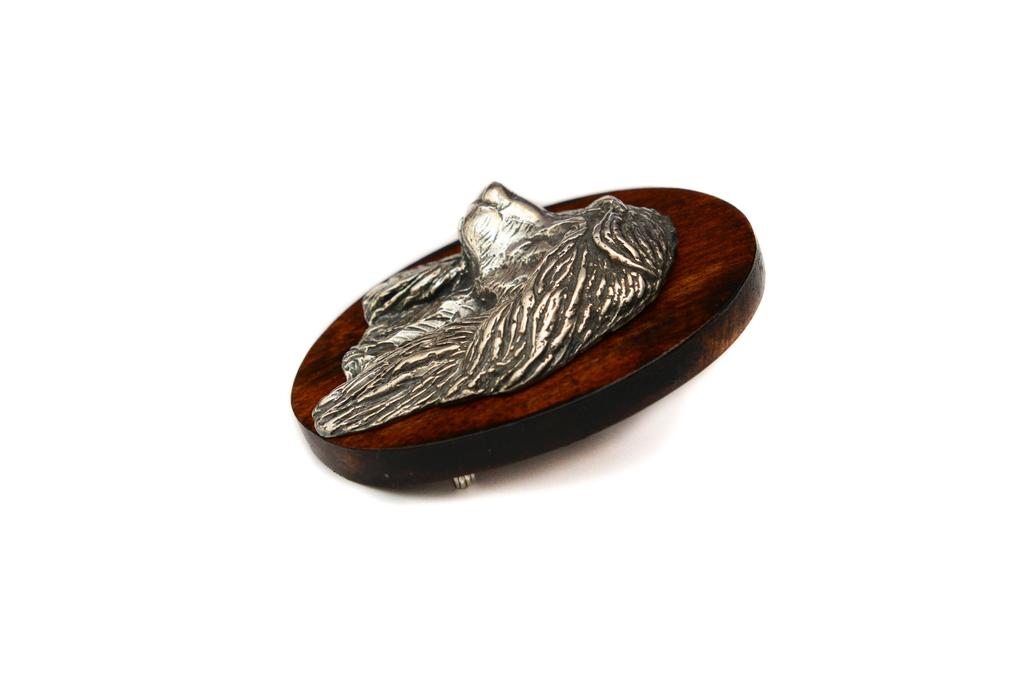 Afghan Hound, Tazi I - Dog Show Brooch, Starter Number Clip, Dog Pin by Art-Dog