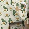 Avocado Plant Green Pit Oval Home Tulle Curtains for Bedroom Living Room Printed Sheer Curtains for Balcony Summer Home Decor
