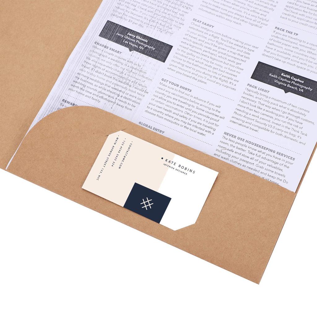 A4 Individual Folders File Set of Kraft Clear Portable Document Paper Document Storage Document Stylish Document Office Supplies Cases, 10, Paper,