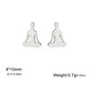 Cazador Mismatched Yoga Meditation Stud Earrings for Women Stainless Steel Asymmetric Piercing Earrings Jewelry Birthday Gift