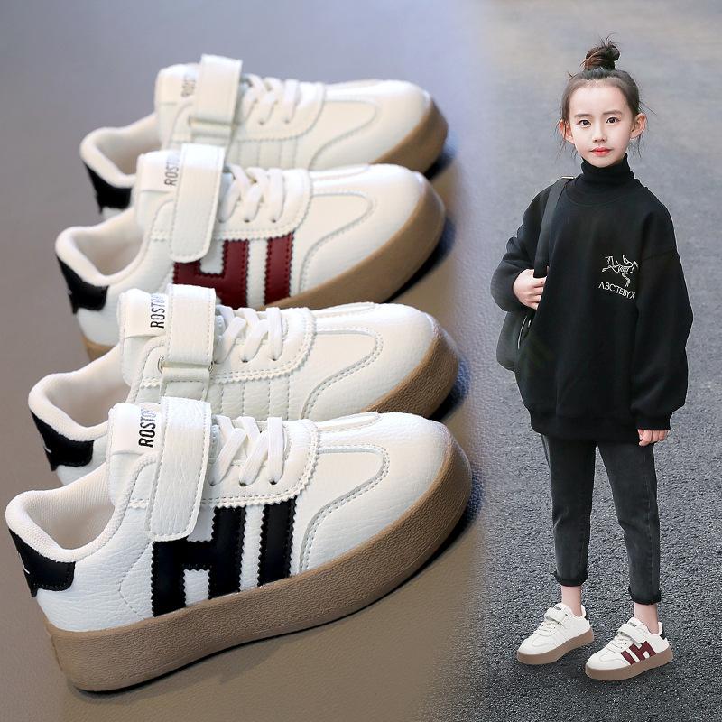 Girls' sports shoes 2025 spring and autumn new boys' board shoes breathable casual non-slip children's shoes baby white shoes