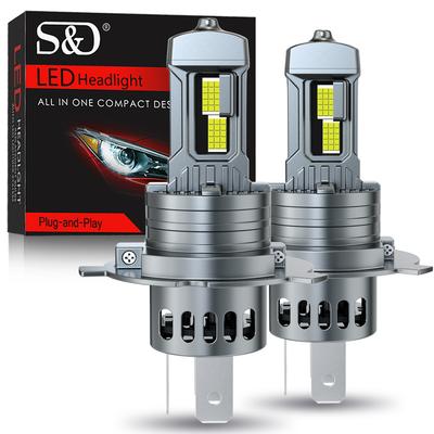 2 τεμ. Λάμπες Προβολέων LED H4 30000LM H7 H11 H8 9005 HB3 9006 HB4 H27 880 881 Canbus Φως Αυτοκινήτου Turbo LED Αυτοκινήτου 30 Πυρήνων CSP Προβολέας Plug&Play 6500K Λευκό