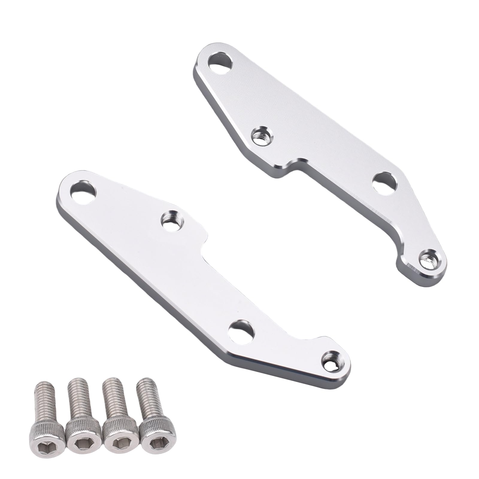 HRuizq Back Step Adjuster Step Offset Plate for Honda CBR650R CB650R All Years (Silver) silver