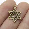 20pcs Hexagram Star Of David Charms Pendants For Bracelet Jewelry Making DIY Handmade Craft