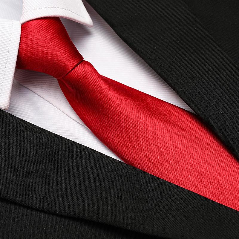 Men'S Formal Wedding Business Tie 8Cm Groom Wedding Banquet Burgundy Tie Hand Zipper Men And Women
