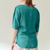 Women's Fashionable Loose Casual V-Neck Color Button Up Top Color Button Up Top