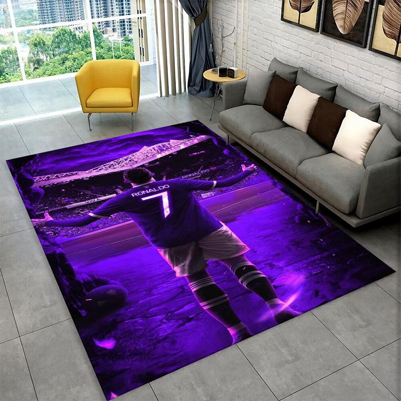 CR7 Goat R-Ronaldo Football Star Carpet Rug for Playroom Bedroom Living Room Sofa Home Decor,kids Area Rug Non-slip Floor Mat