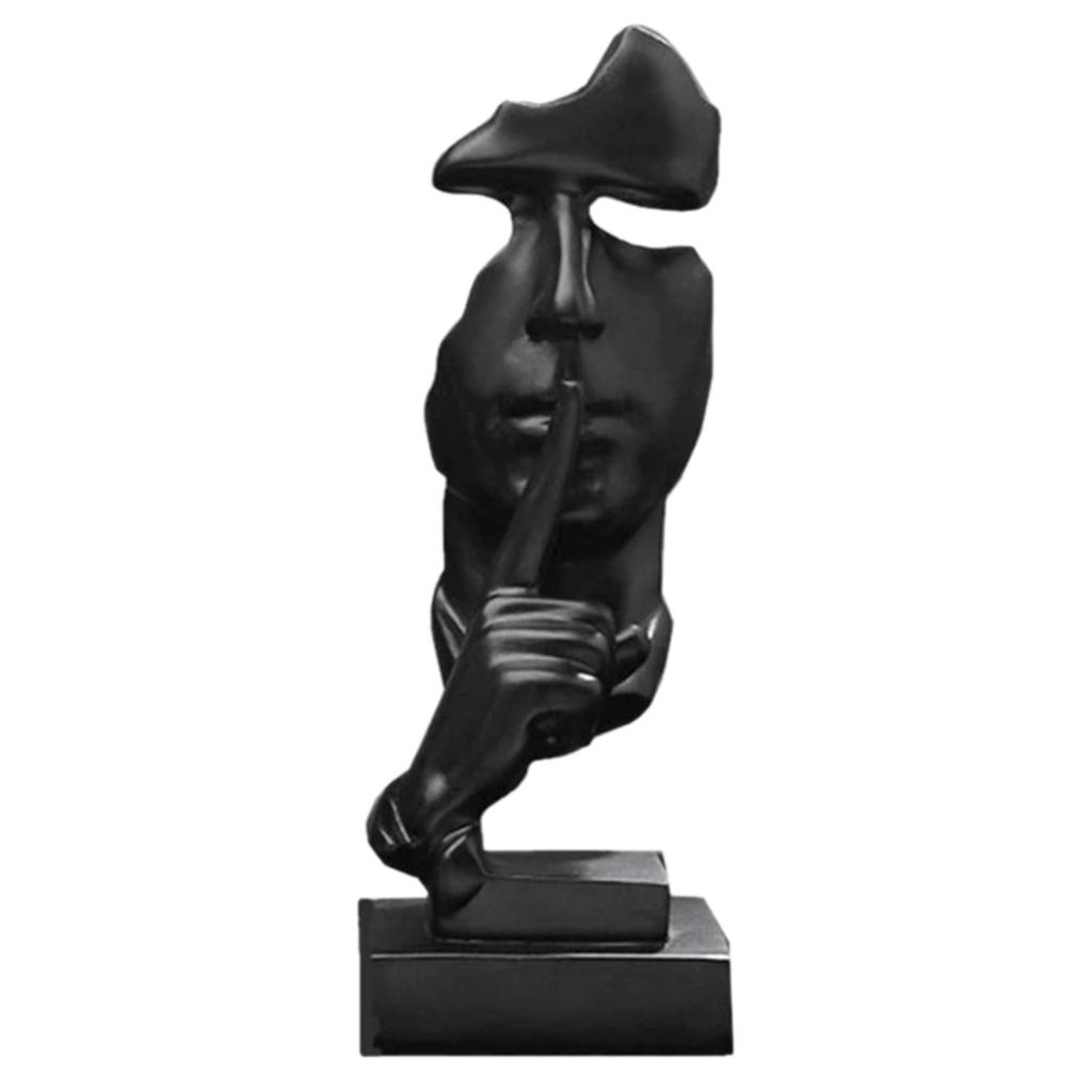 Mowtanco Statua Di Figura Astratta, In Ceramica Donna Scultura Decor, Creativa Testa Inclinata Statuetta Ornamento Statuetta Per Soggiorno Camera Da Letto Decorazione Ufficio, Bianco - 8