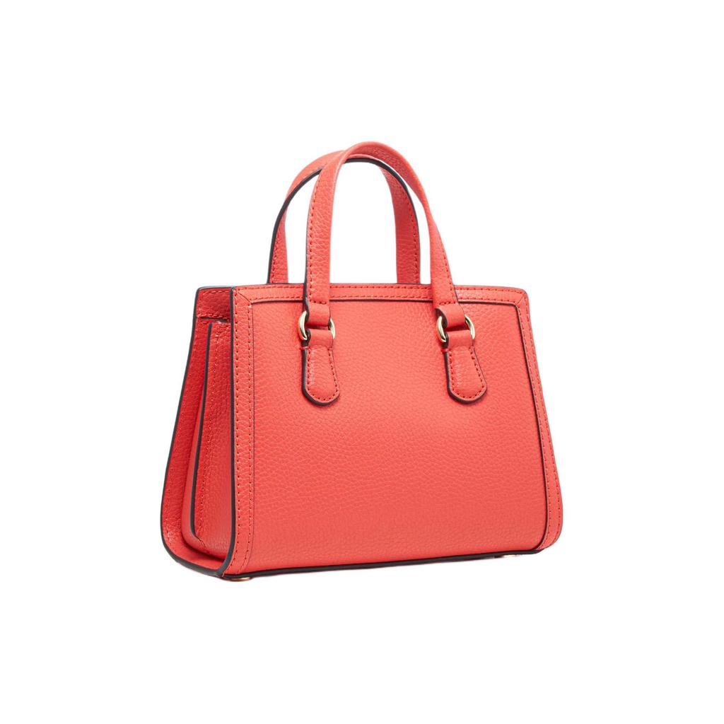 Michael Kors Mk Chantal Classic Logo Print Zipper Closure Leather Tote Shoulder Crossbody Bag Mini Women Bags Coral-Red 32R3G7CC0T-886
