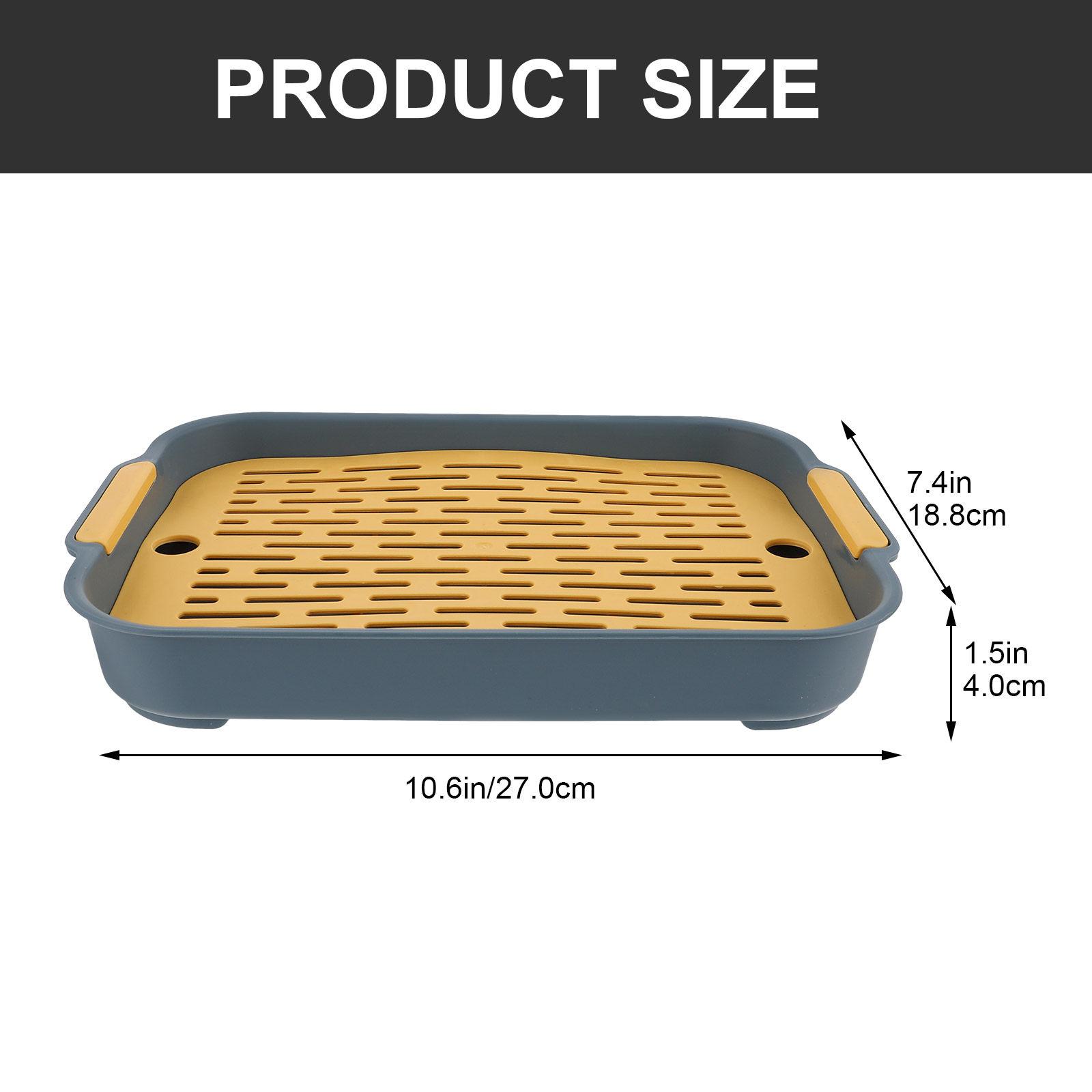 

Rectangular Bunny Litter Box Large Space Rabbit Training Potty Small Guinea Pig Hamster Cage Pet Toilet Cleaning Supplies тёмно-синий