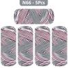 5pcs/pack Multicolor Gradient Yarn Balls, Soft Acrylic Yarn Threads, DIY Hand-Knitted Fashion Sweater, Scarf, Hat Crafting Kit