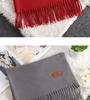 Korean Style Women's Winter Red Tassel Scarf - Imitation Cashmere Warm Gift