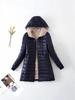 2026 Autumn/Winter Women's Slim-Fit Hooded Coat - Korean Style Fleece-Lined Lambswool