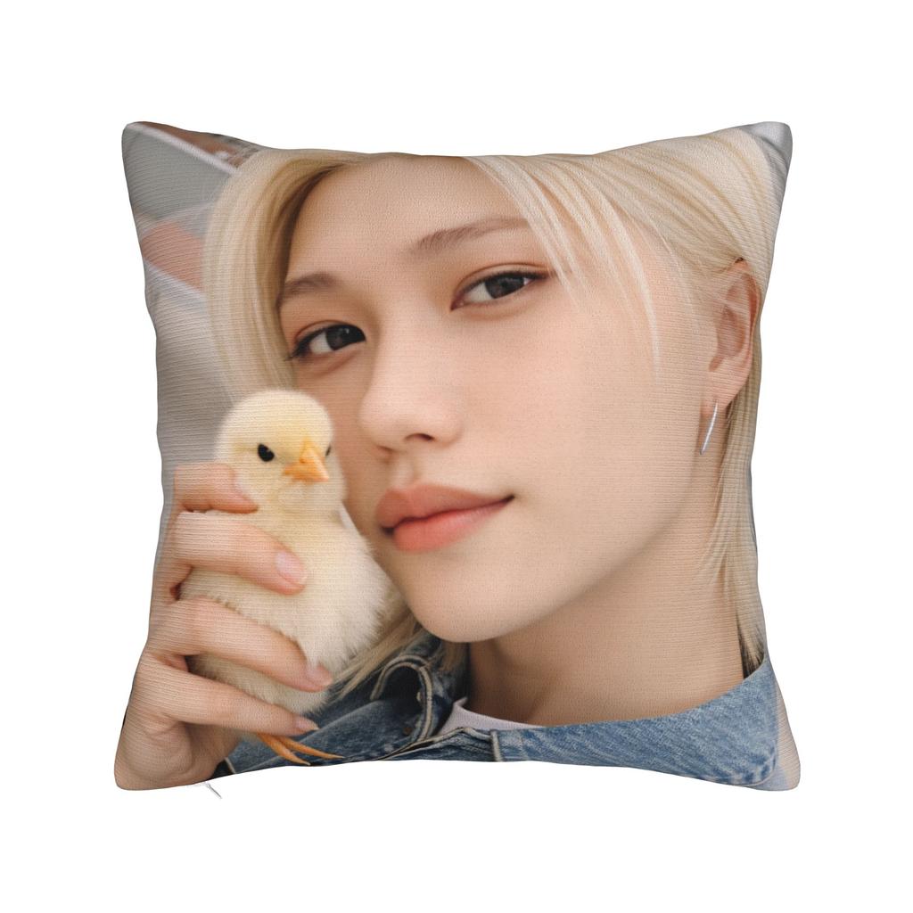 Korean Boy Felix Pillow Case Vintage Pillow Cover Comfy Pillowcases For Chair Sofa Home Decor