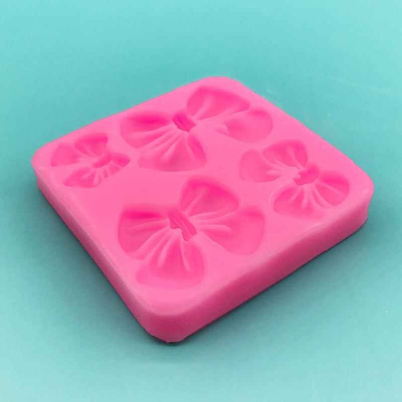 Newest Cute Knot Bow Molds Soft Silicone Fondant Resin Art Mould Cake Decoration Pastry Kitchen Baking Accessories Tools 2025